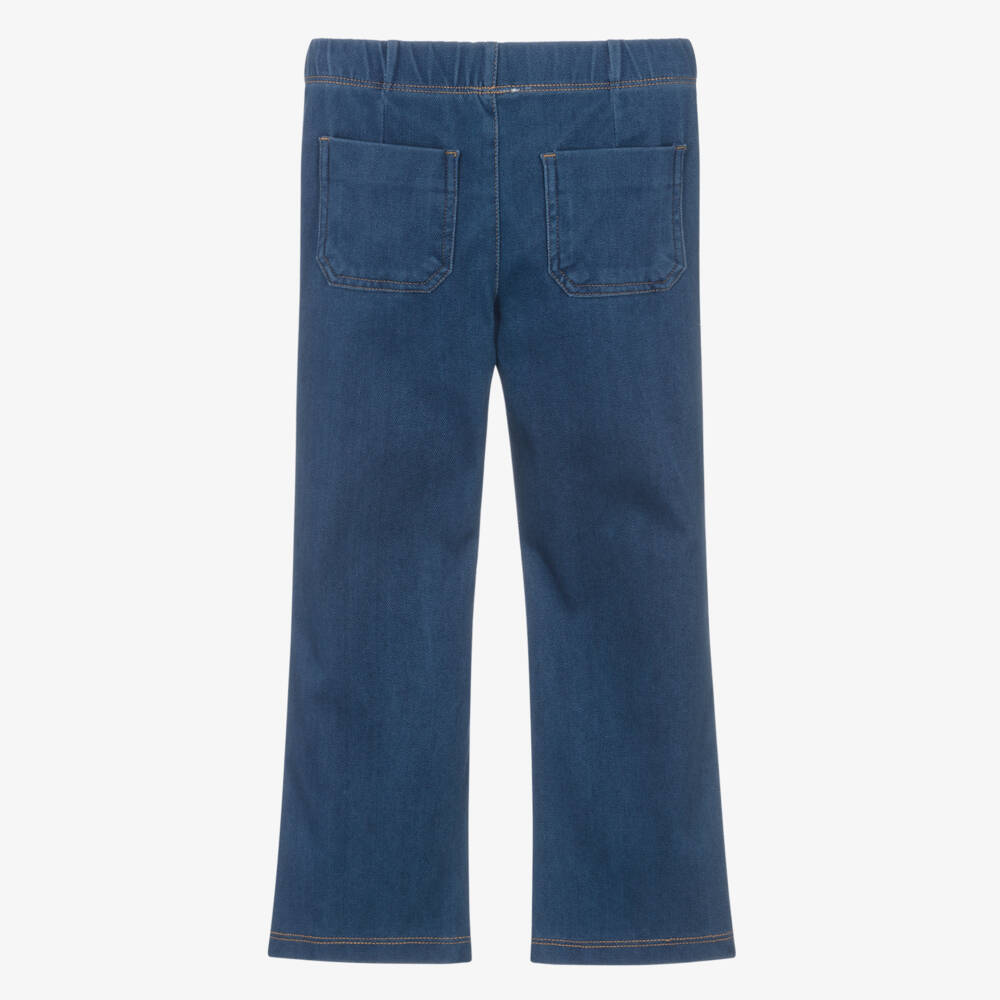Mayoral-Girls Blue Flared Cotton Jeggings | Childrensalon Outlet