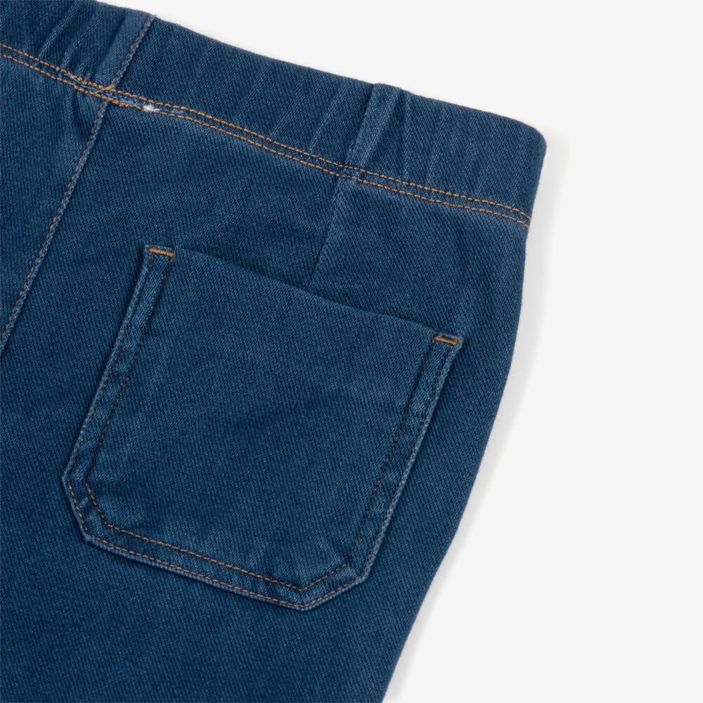 Mayoral-Girls Blue Flared Cotton Jeggings | Childrensalon Outlet