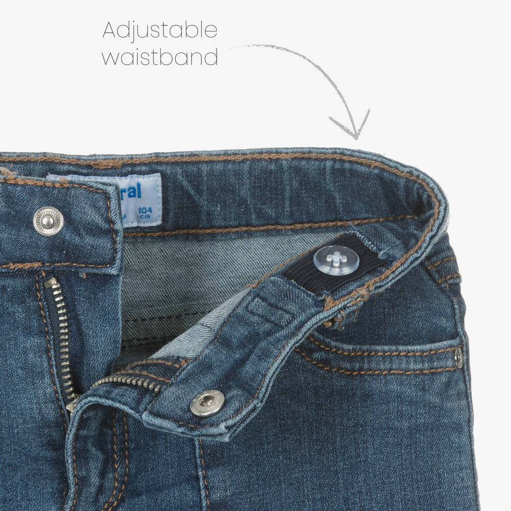 Mayoral-Girls Blue Flared Denim Jeans | Childrensalon Outlet