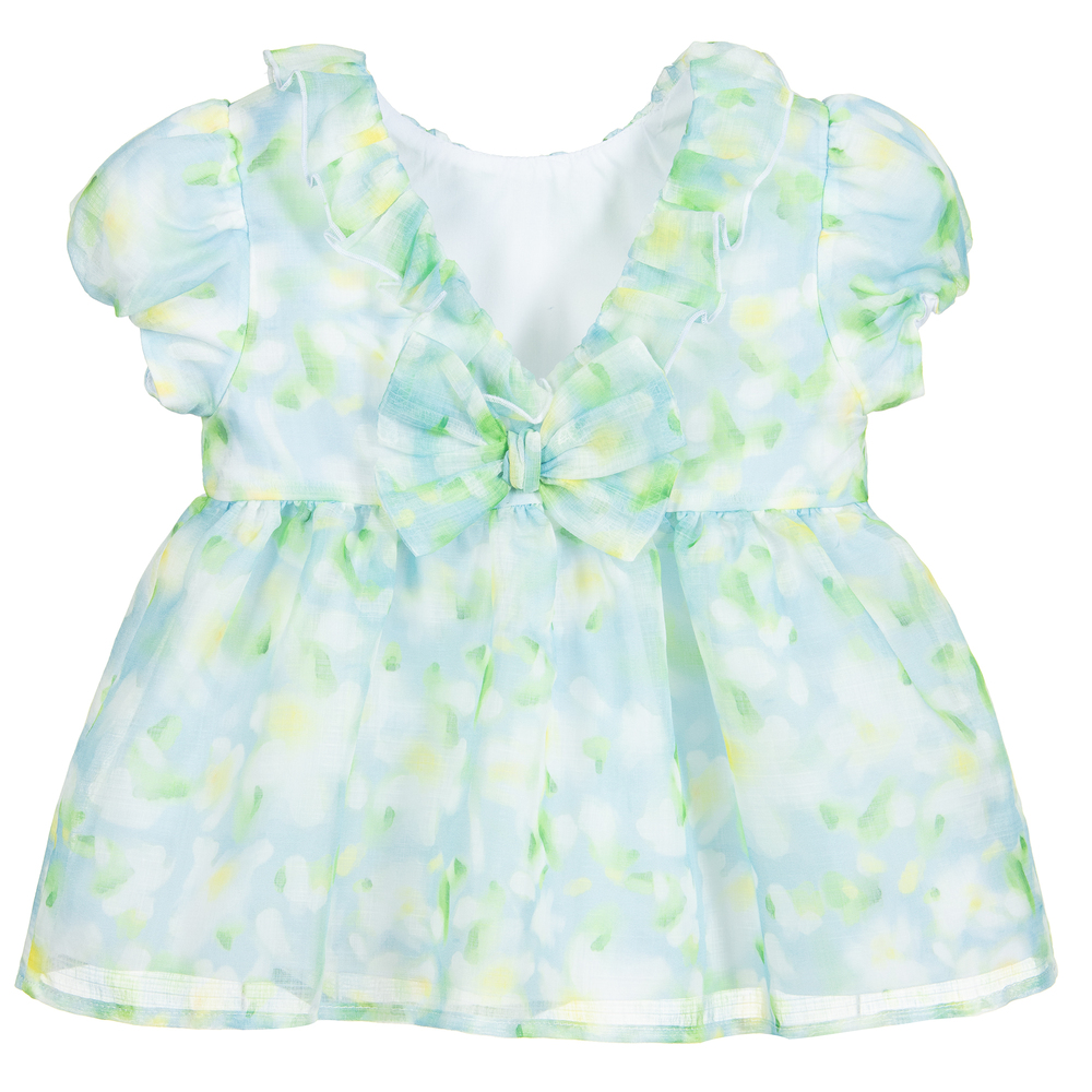 مايورال-بلوز لون أزرق بطبعة ورود | Childrensalon Outlet