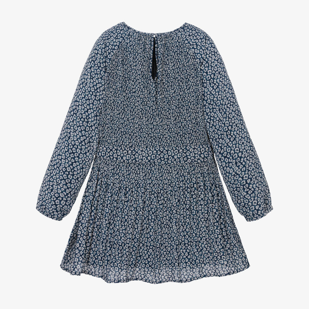 Mayoral-فستان شيفون أزرق مزهر للبنات | Childrensalon Outlet