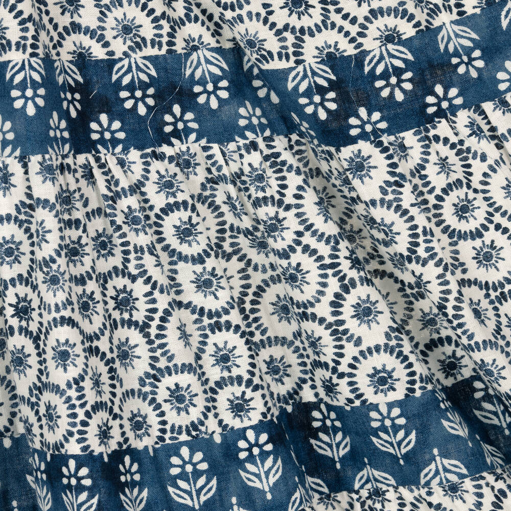 Mayoral-Girls Blue Floral Cotton Sundress | Childrensalon Outlet