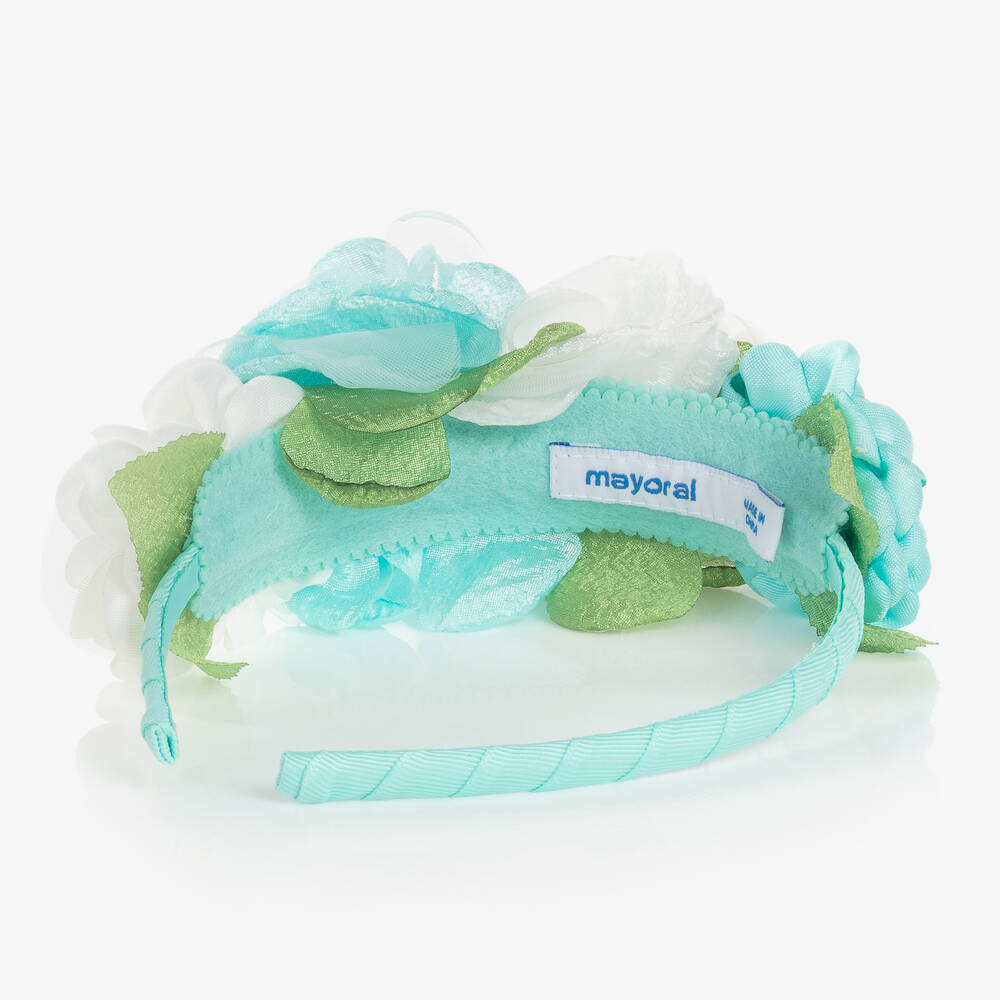 Mayoral-Girls Blue Floral Hairband | Childrensalon Outlet