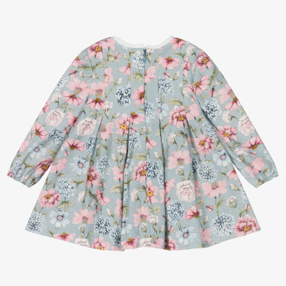Mayoral Kid Girl Fushia Floral Belted Dress