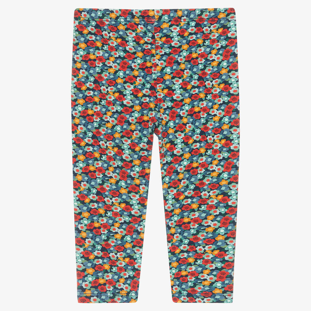 Mayoral-Girls Blue Floral Leggings | Childrensalon Outlet