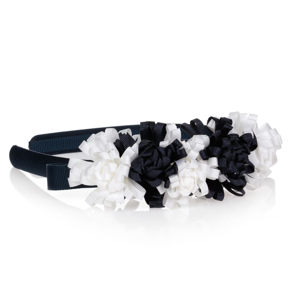 مايورال-طوق للشعر لون كحلي و أبيض للبنات | Childrensalon Outlet