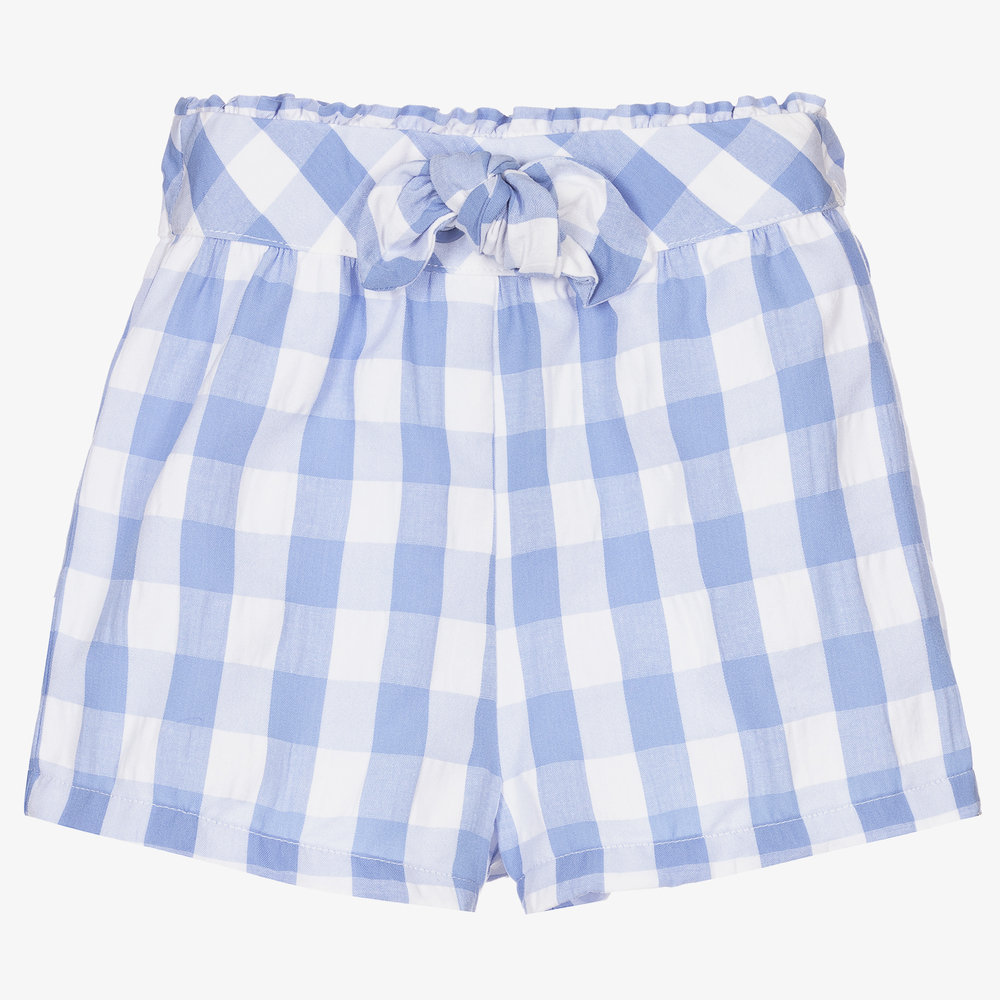 Mayoral - Short bleu vichy Fille | Childrensalon