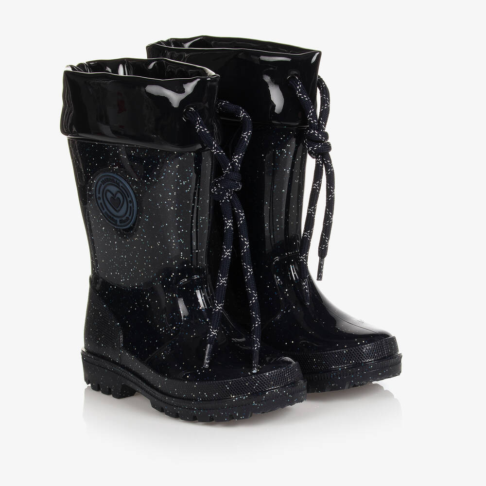 Mayoral-Синие резиновые сапоги с блестками для девочек | Childrensalon Outlet