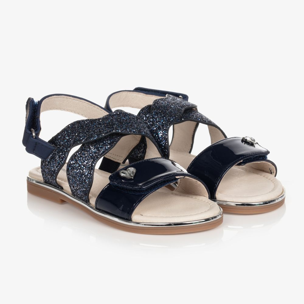 Navy glitter 2025 sandals