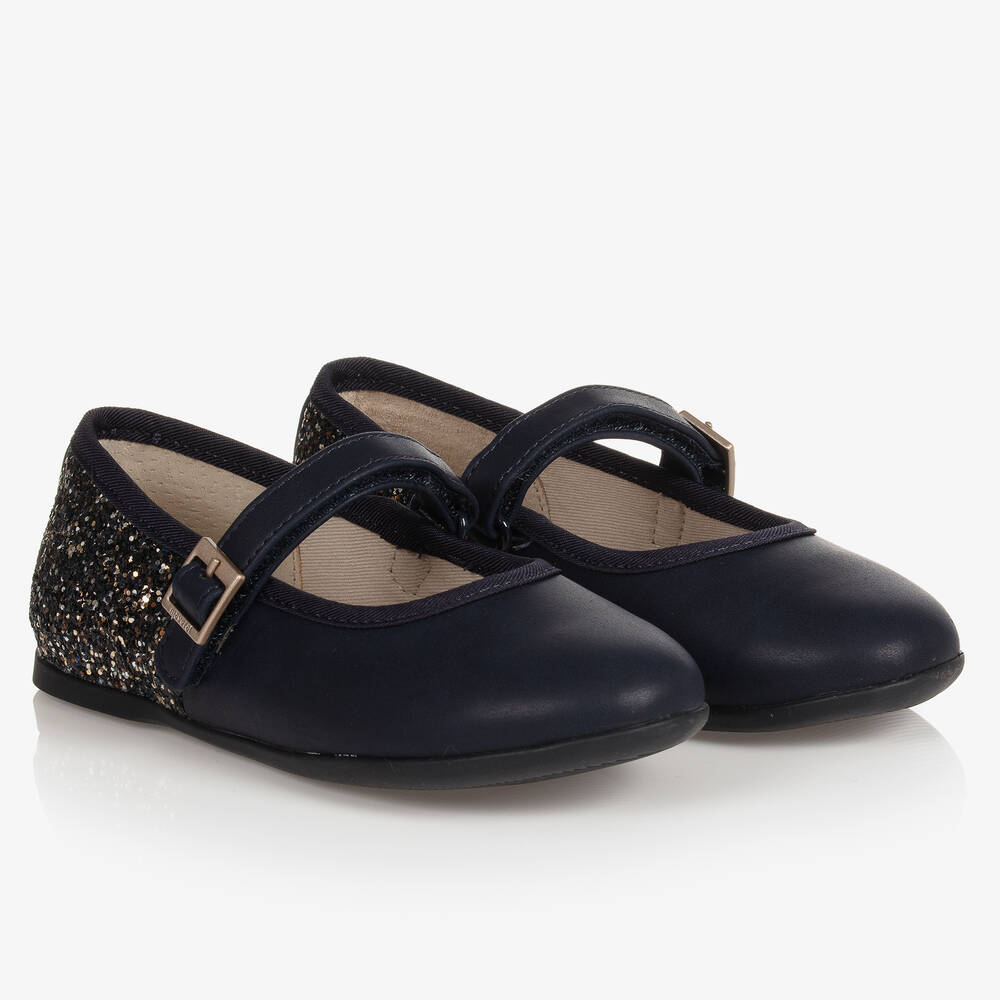 Mayoral - Girls Blue Glitter Shoes | Childrensalon