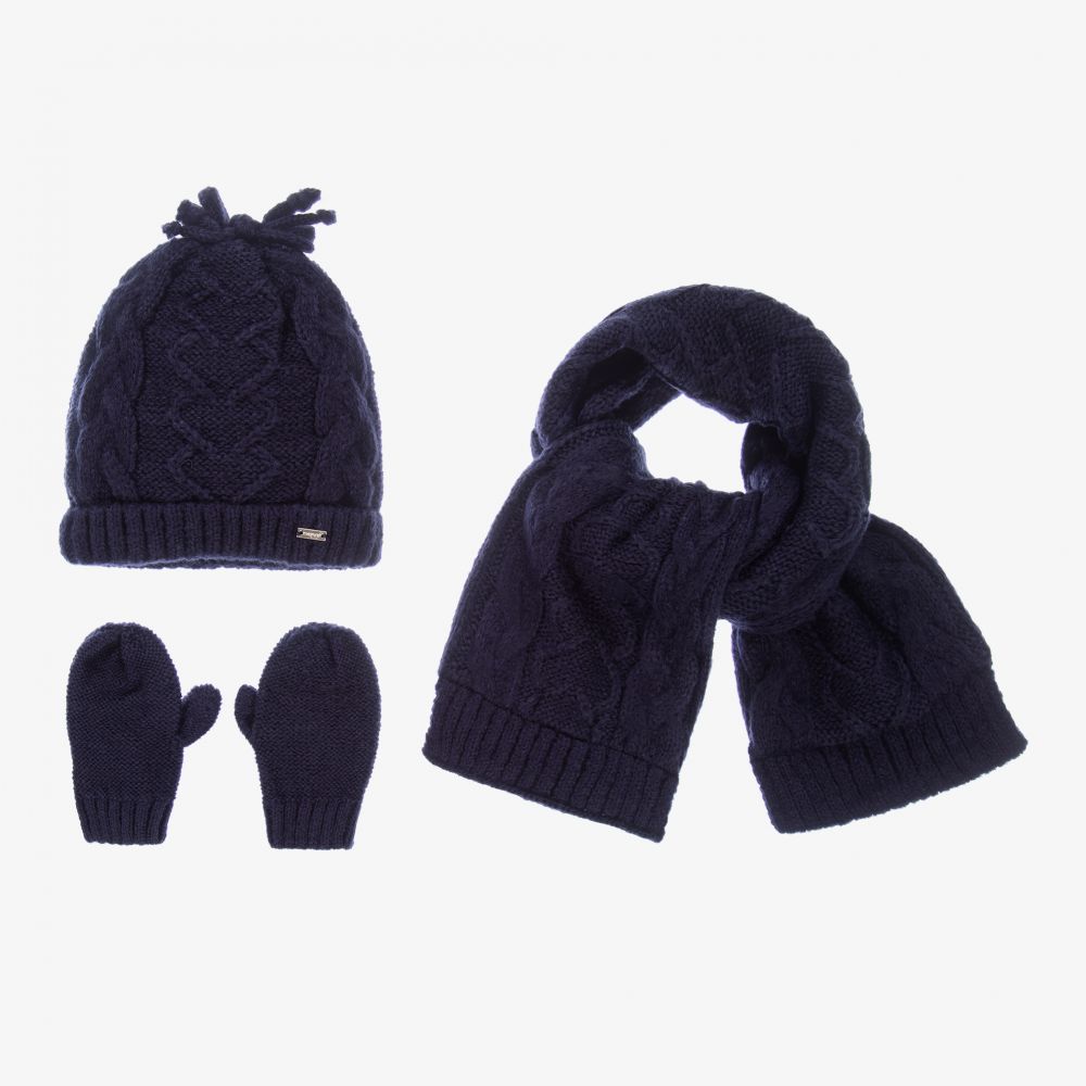 Mayoral - Ensemble bonnet bleu Fille | Childrensalon