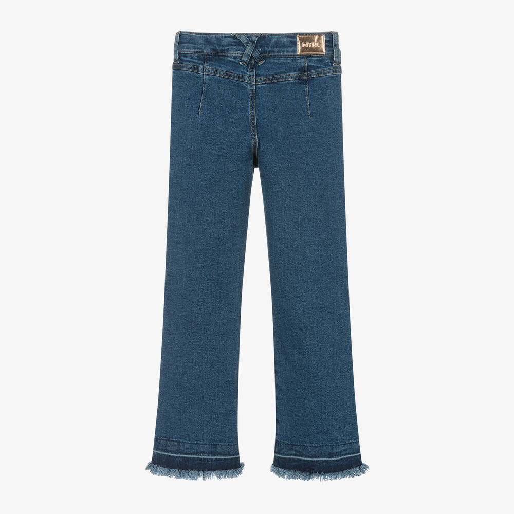 Mayoral-جينز قطن دنيم لون أزرق للبنات | Childrensalon Outlet