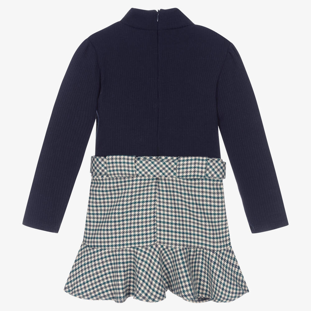 مايورال-فستان جيرسي مضلع لون كحلي | Childrensalon Outlet