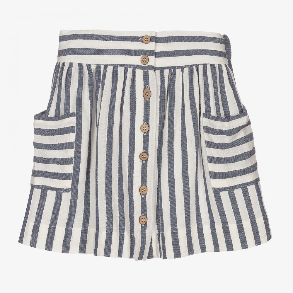 Mayoral - Girls Blue & Ivory Skirt | Childrensalon