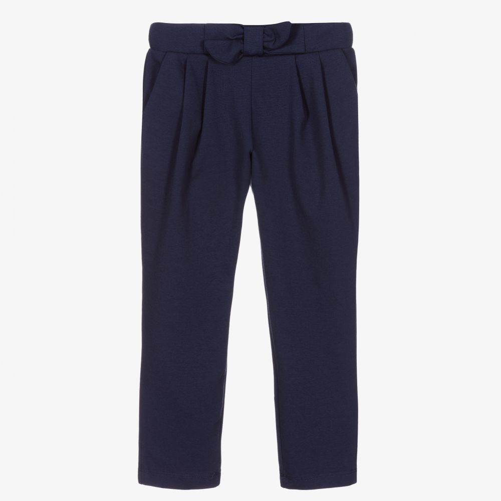 Mayoral - Girls Blue Jersey Trousers | Childrensalon