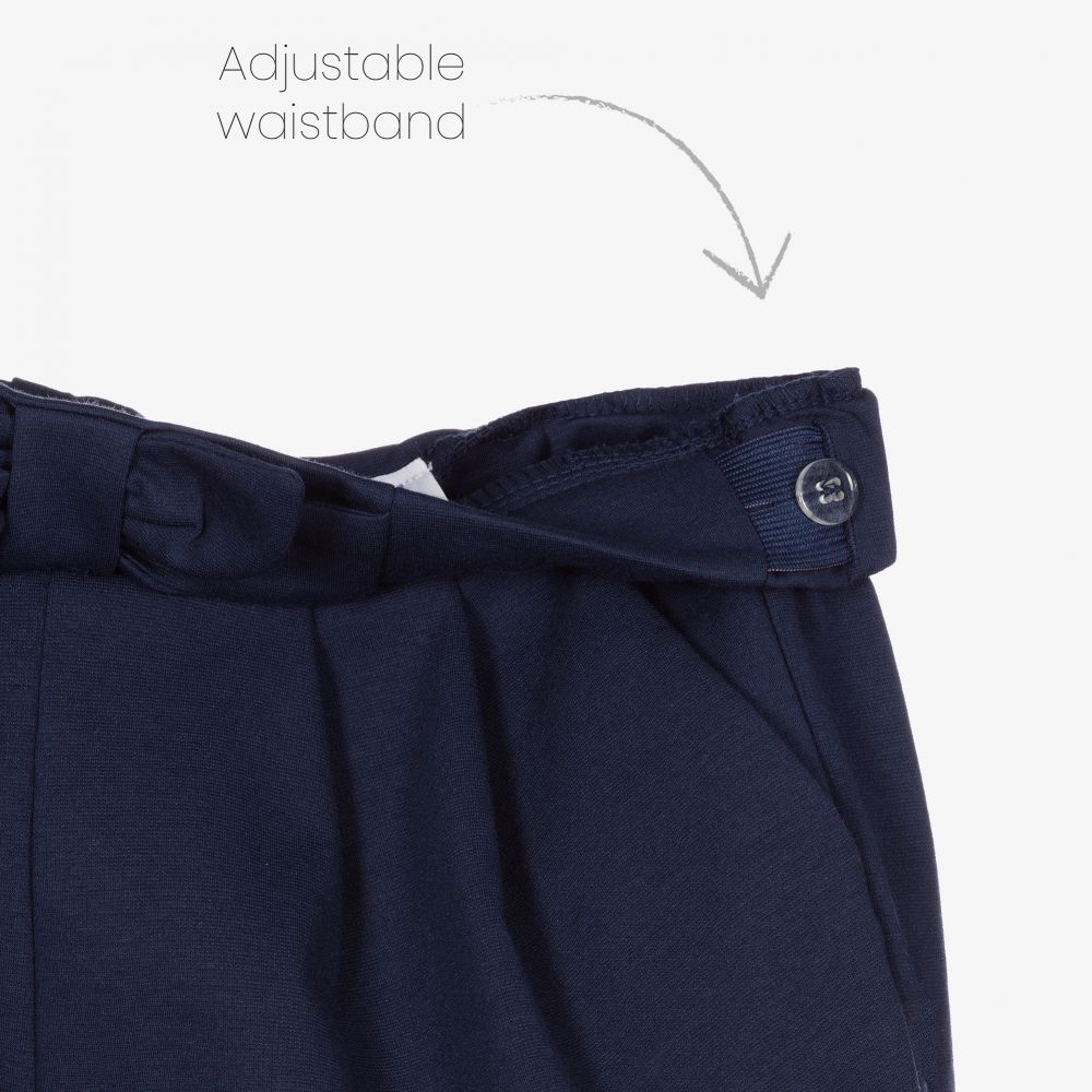 Mayoral-Girls Blue Jersey Trousers | Childrensalon Outlet