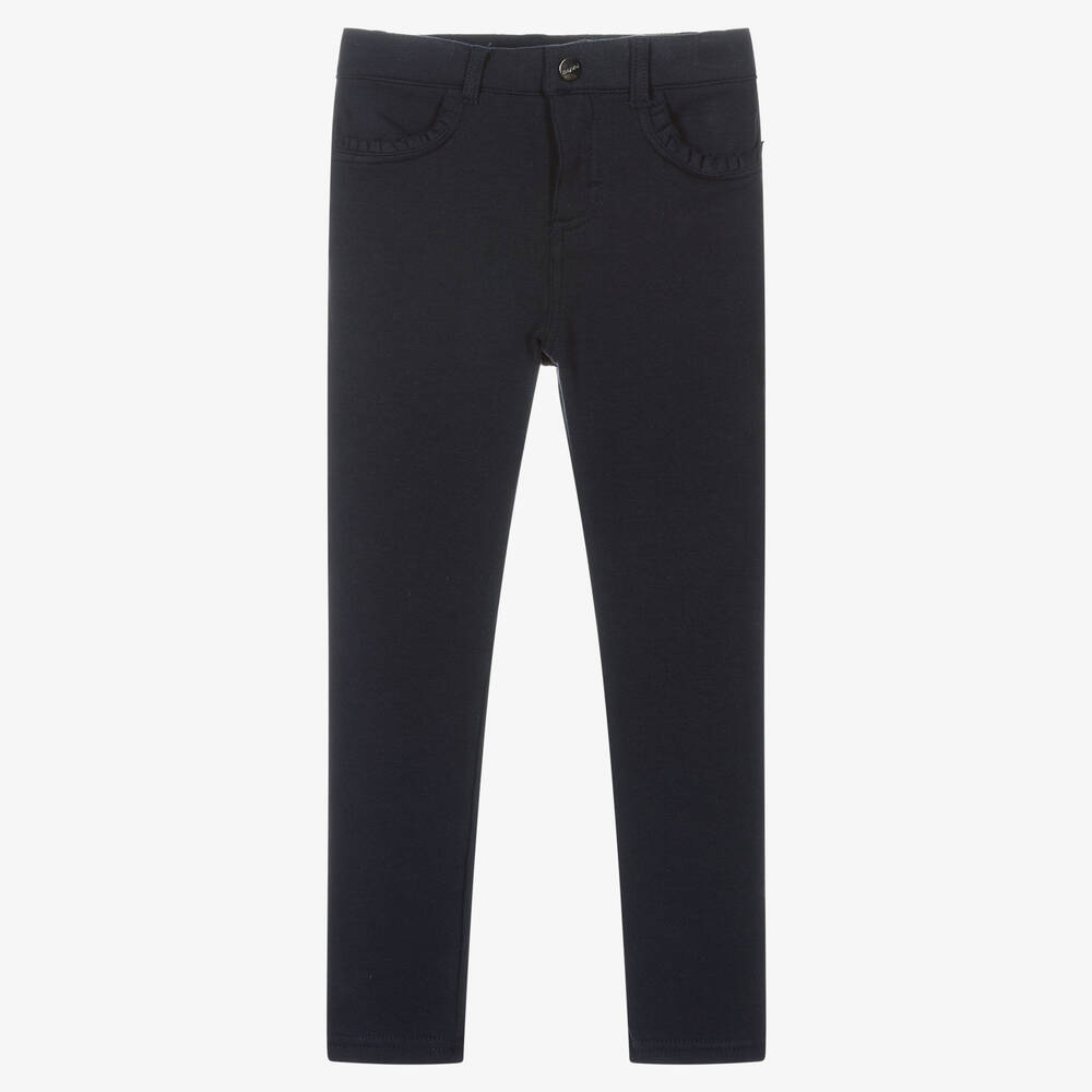 Mayoral - Girls Blue Jersey Trousers | Childrensalon