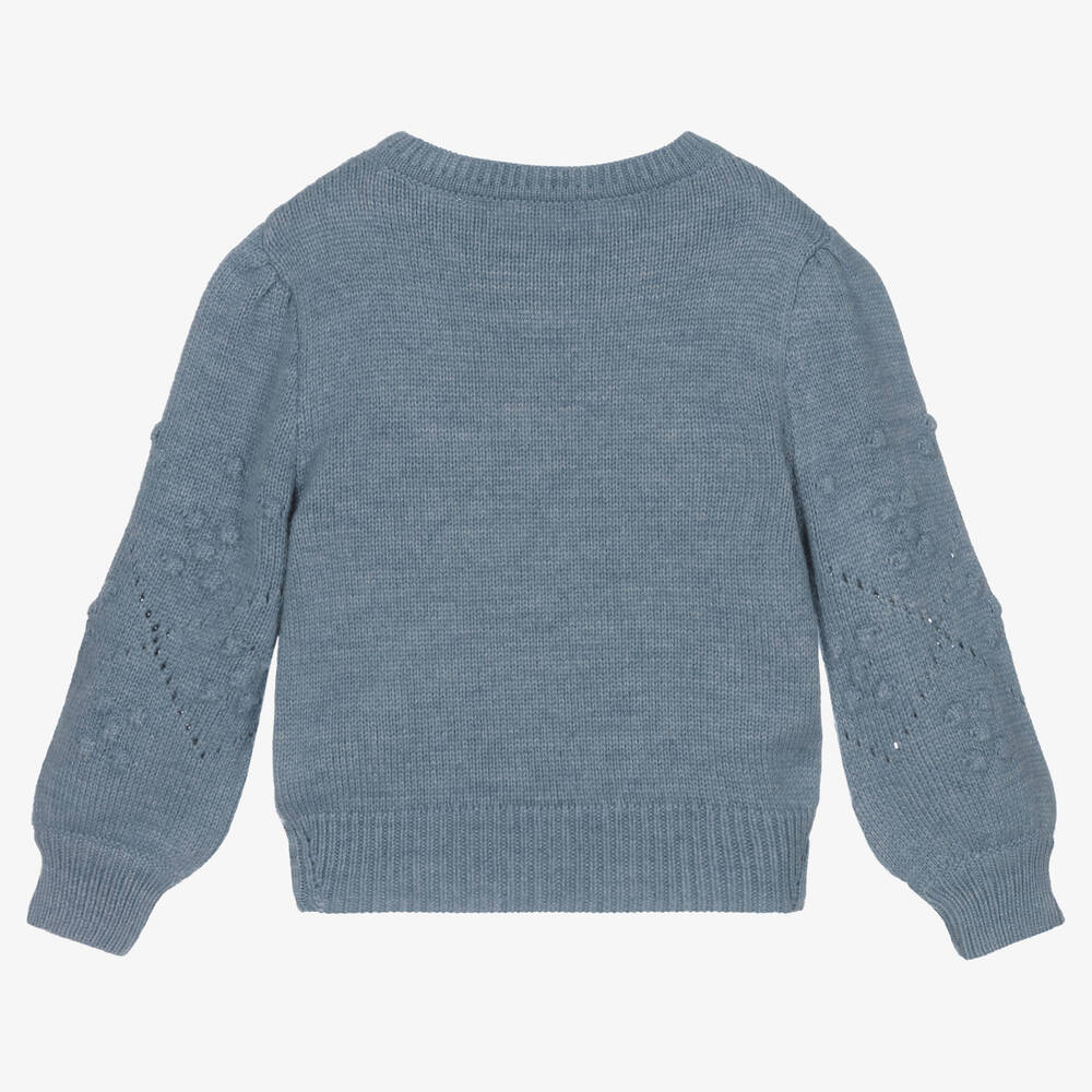 Mayoral Girls Blue Knit Sweater Childrensalon Outlet