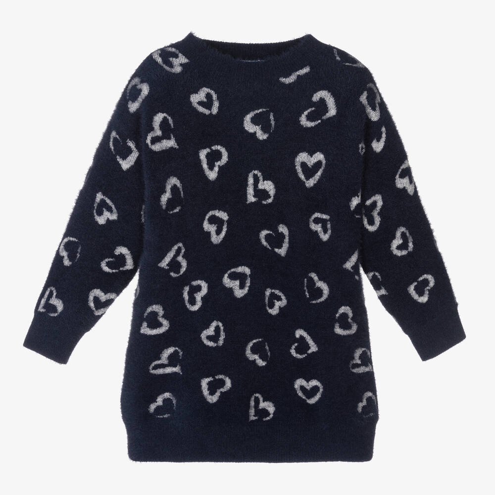 Mayoral-Синее трикотажное платье | Childrensalon Outlet