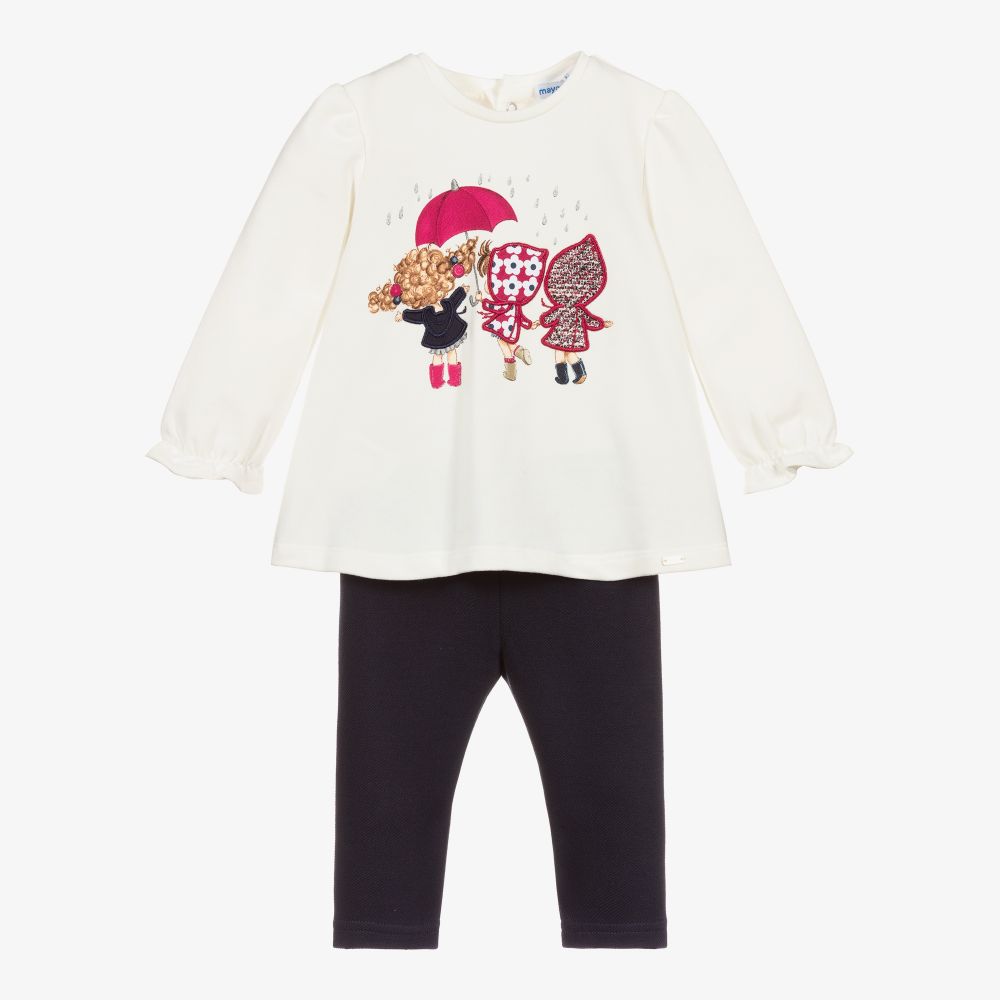 Mayoral - Ensemble legging bleu Fille | Childrensalon