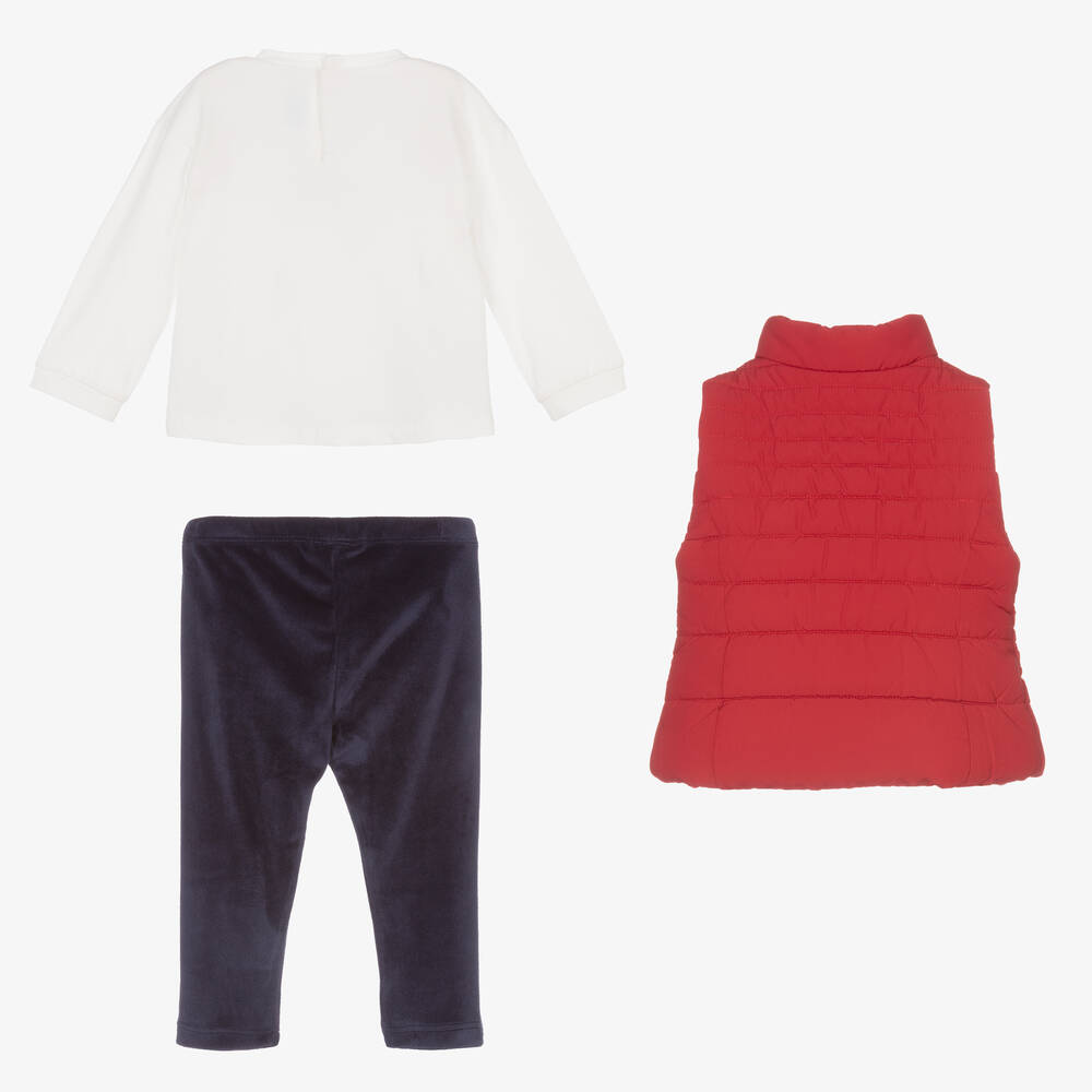 Mayoral-Красно-синий комплект с легинсами для девочек | Childrensalon Outlet
