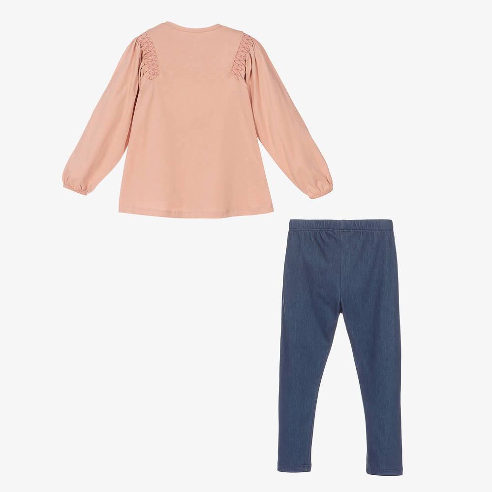 Mayoral-Girls Blue Leggings Set | Childrensalon Outlet