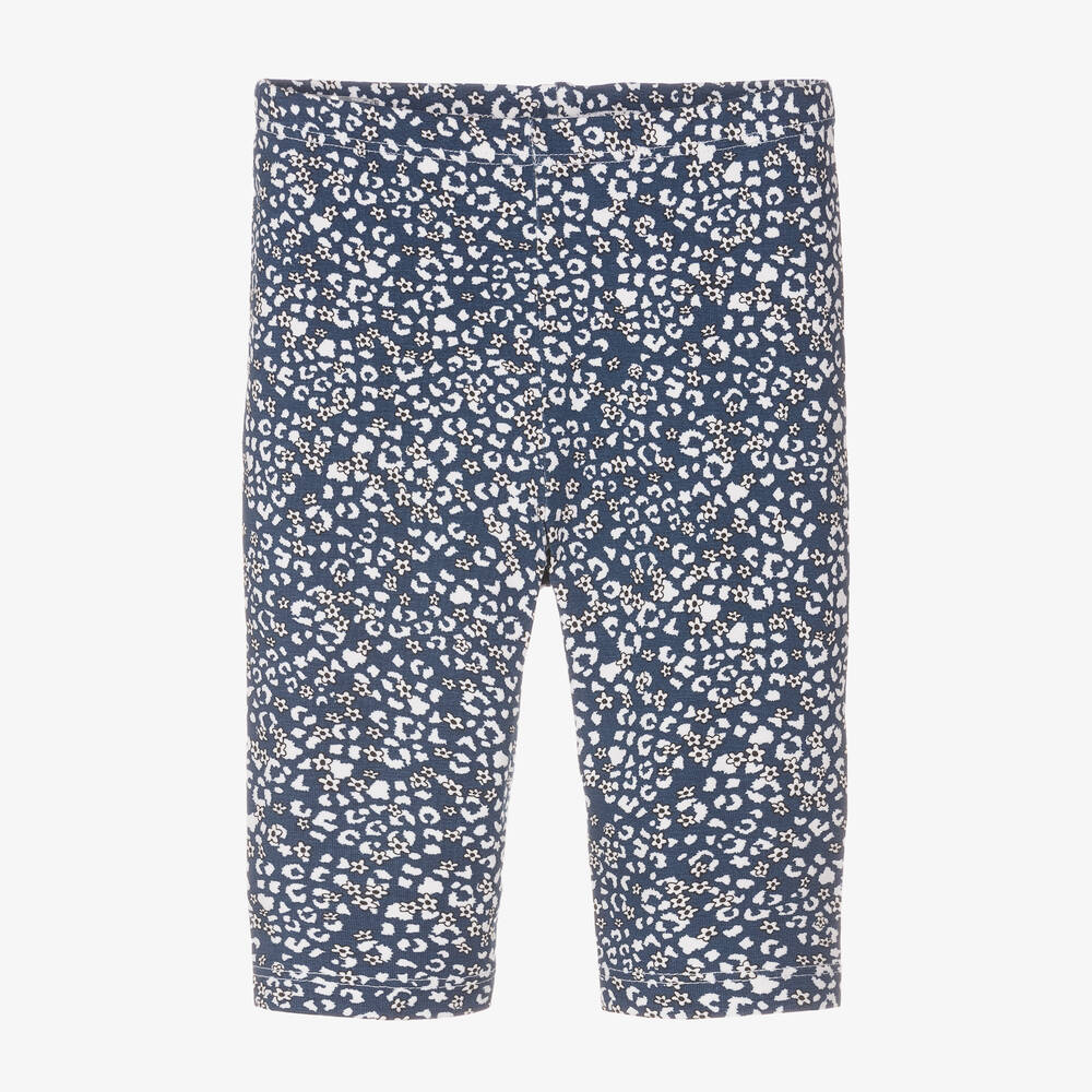 Mayoral - Blaue Leggings mit Leoparden-Print | Childrensalon