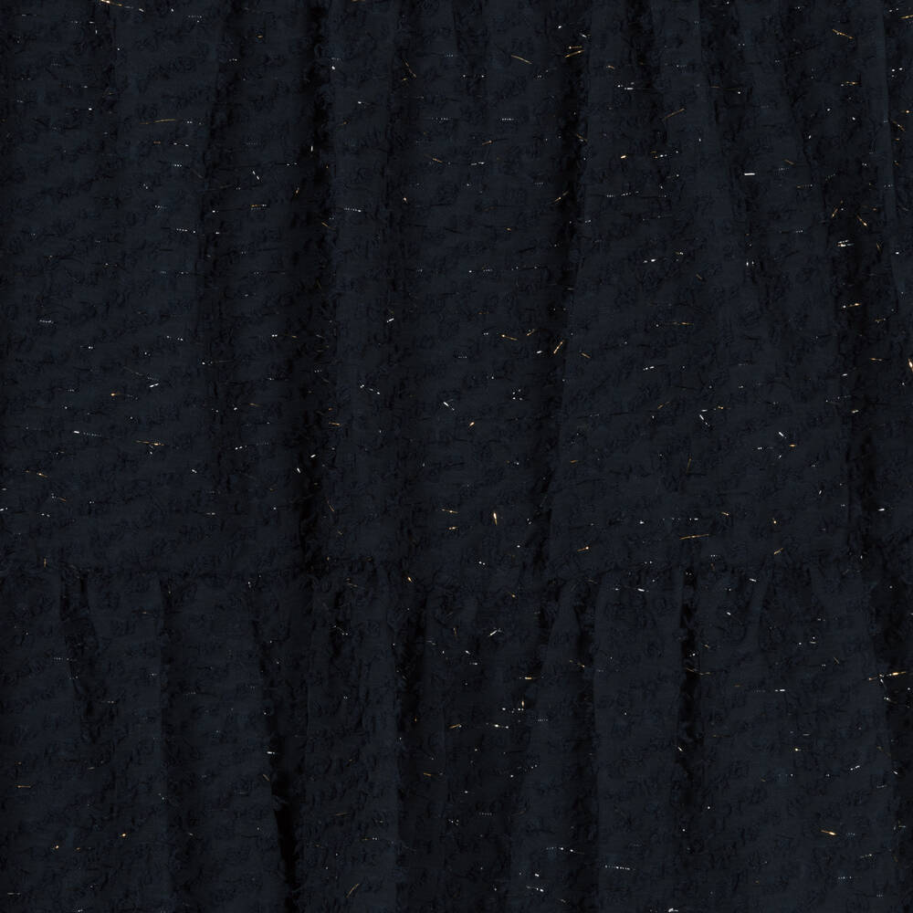 Mayoral-Girls Blue Plumeti Chiffon Dress | Childrensalon Outlet