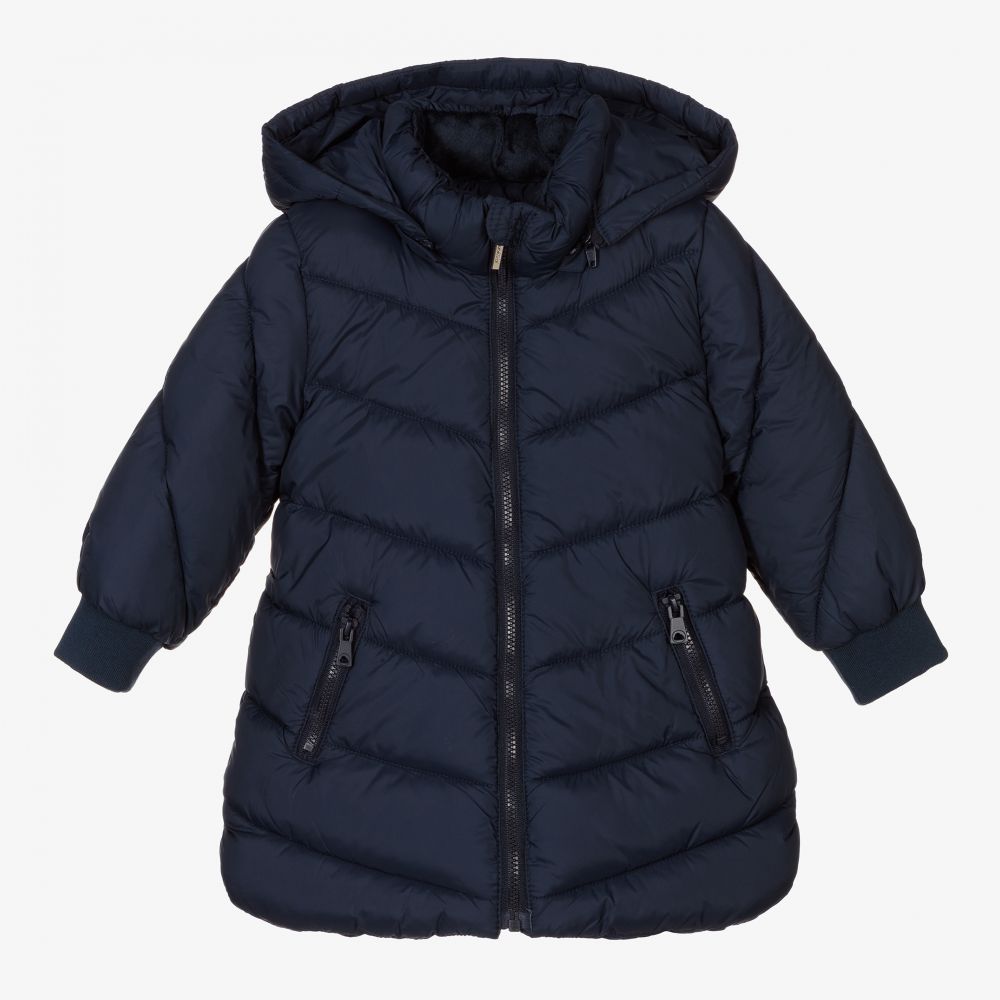 Mayoral - Girls Blue Puffer Coat | Childrensalon