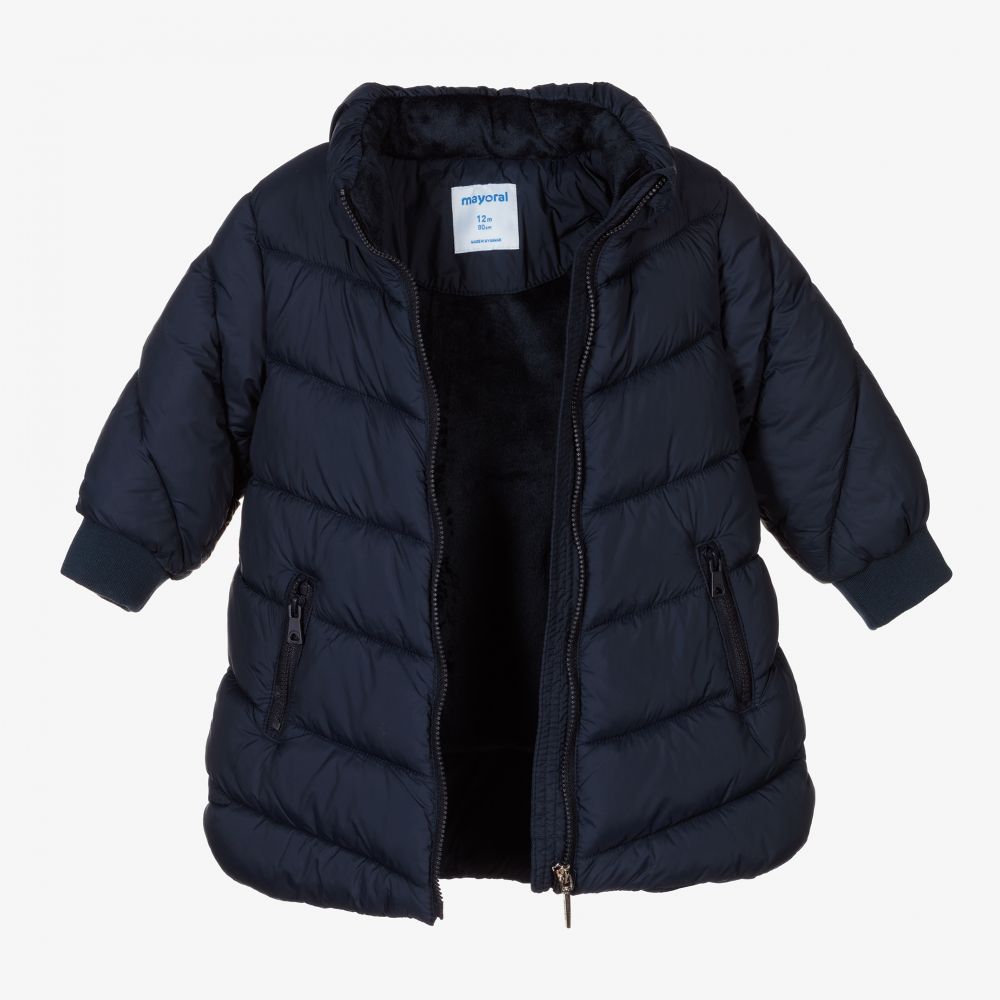 Mayoral Girls Blue Puffer Coat