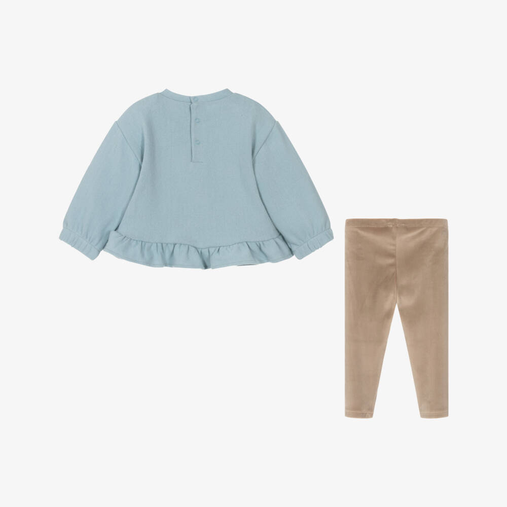 Mayoral-Комплект леггинсов с щенком синий для девочек | Childrensalon Outlet