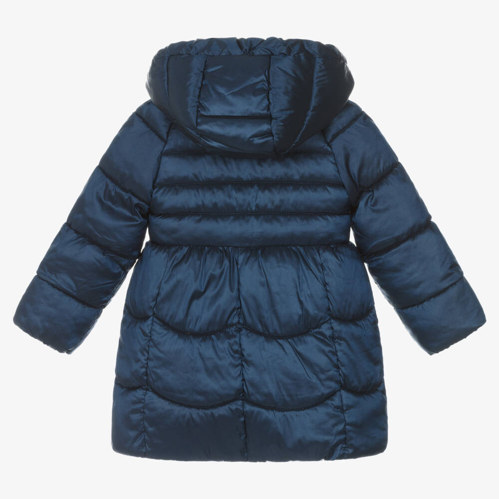 Mayoral-Girls Blue Quilted Jacket | Childrensalon Outlet