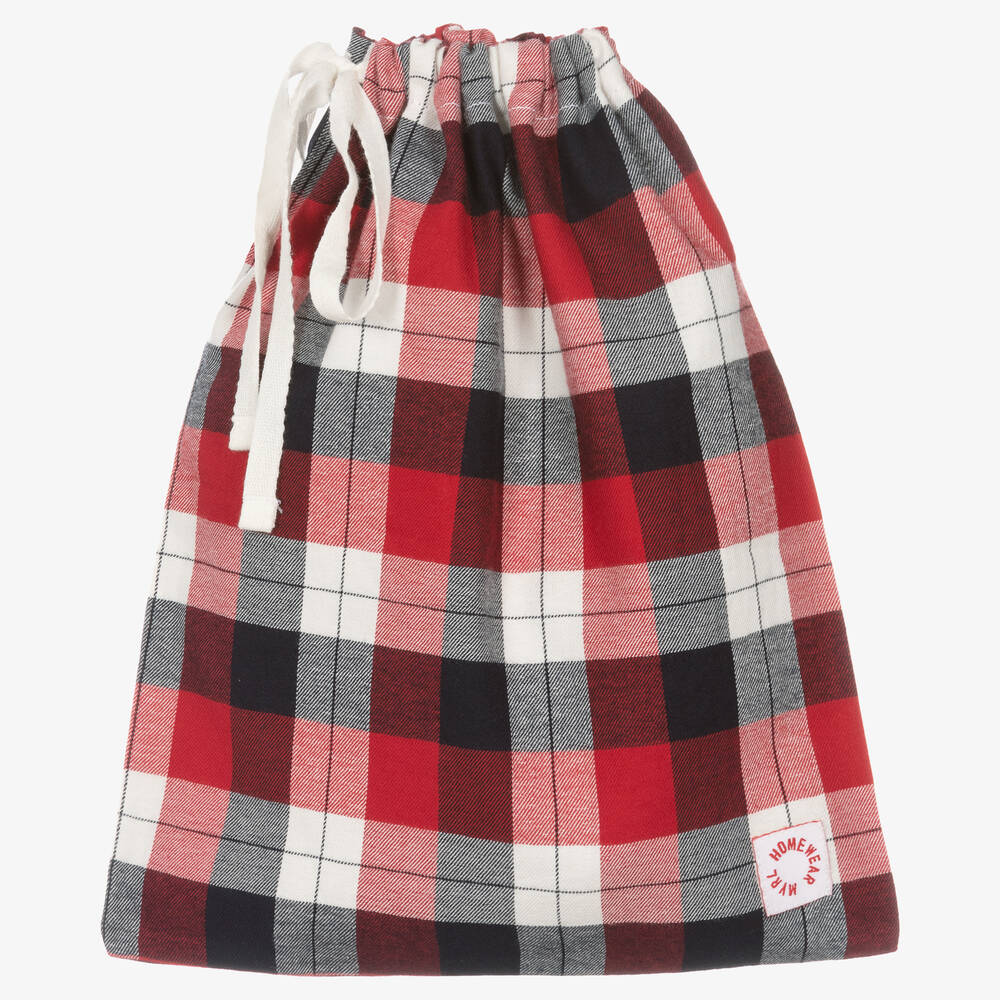 Mayoral-بيجاما قطن جيرسي لون كحلي وأحمر للبنات | Childrensalon Outlet