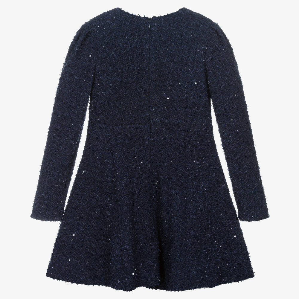 Mayoral-Синее платье с пайетками | Childrensalon Outlet