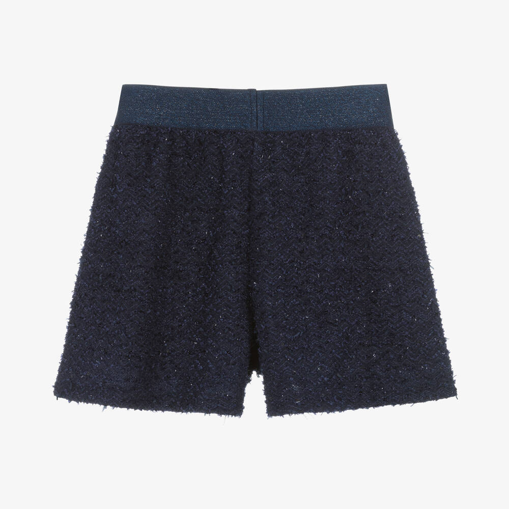 Mayoral-Синие шорты с пайетками для девочек | Childrensalon Outlet