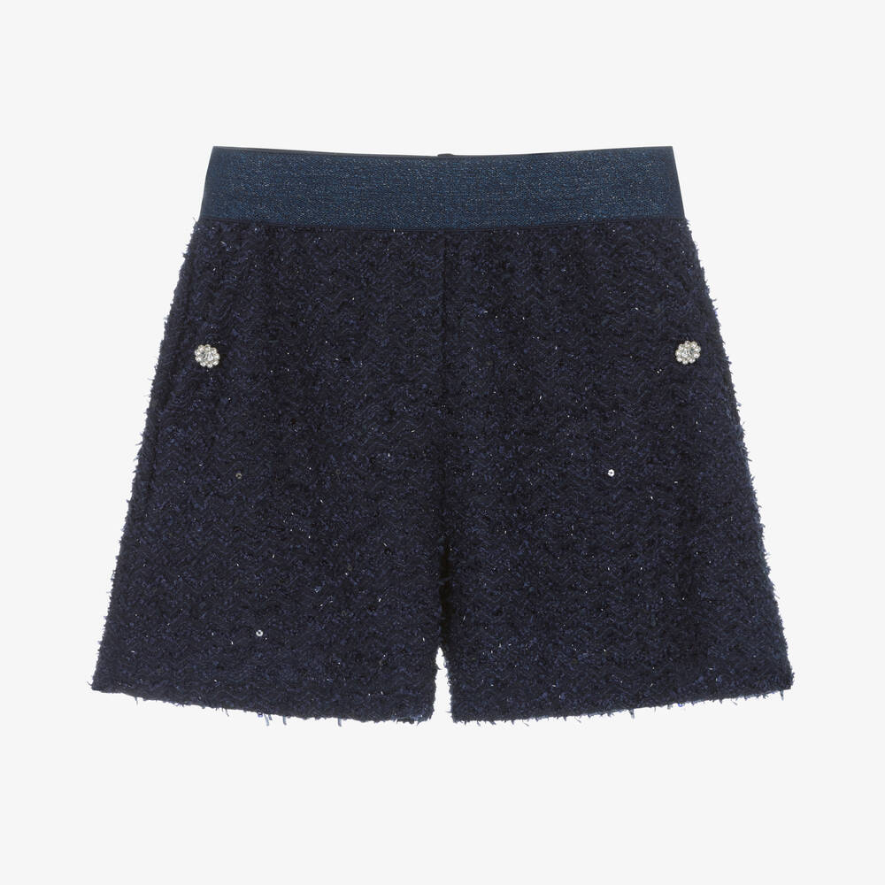 Mayoral - Short pailleté bleu Fille | Childrensalon