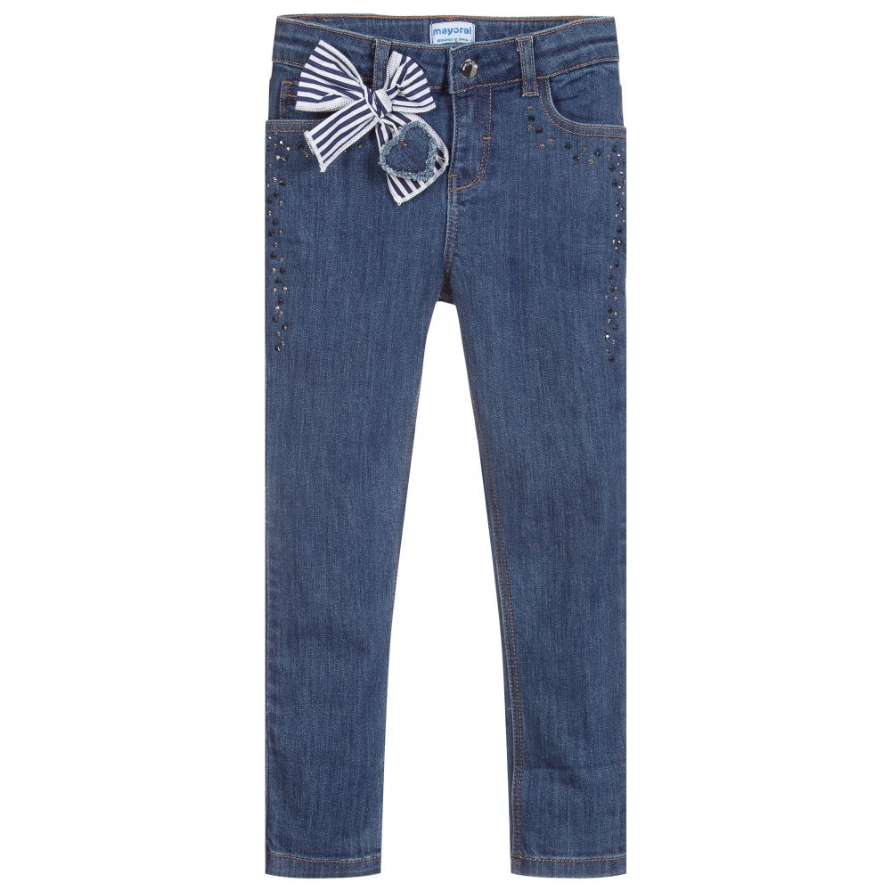 Mayoral - Jean skinny bleu Fille | Childrensalon