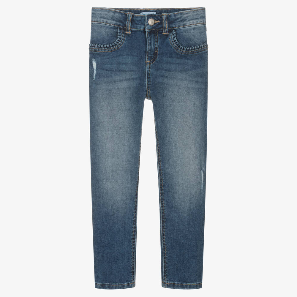 Mayoral - Girls Blue Skinny Fit Jeans | Childrensalon