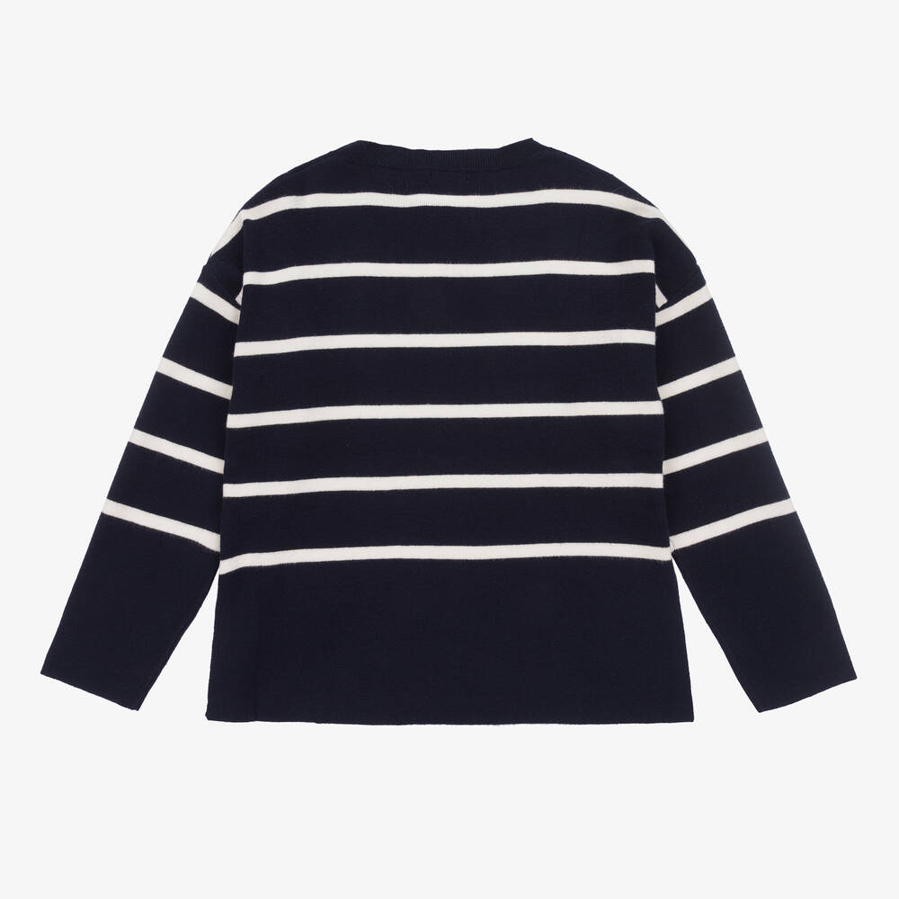 مايورال-بلوفر مزيج فيسكوز محبوك مقلّم لون كحلي للبنات | Childrensalon Outlet