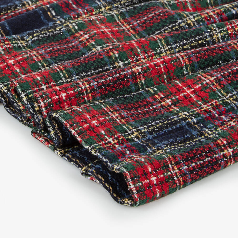 Mayoral-Girls Blue Tartan Tweed Frock | Childrensalon Outlet