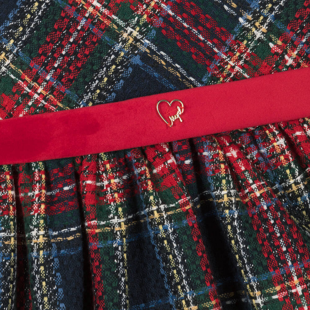 Mayoral-Girls Blue Tartan Tweed Frock | Childrensalon Outlet