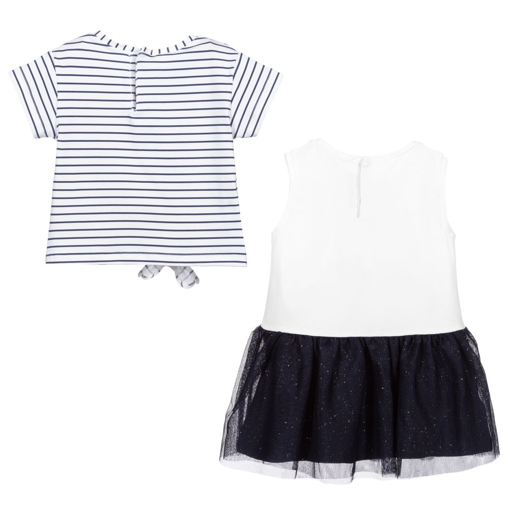 Mayoral-Girls Blue Top & Dress Set | Childrensalon Outlet