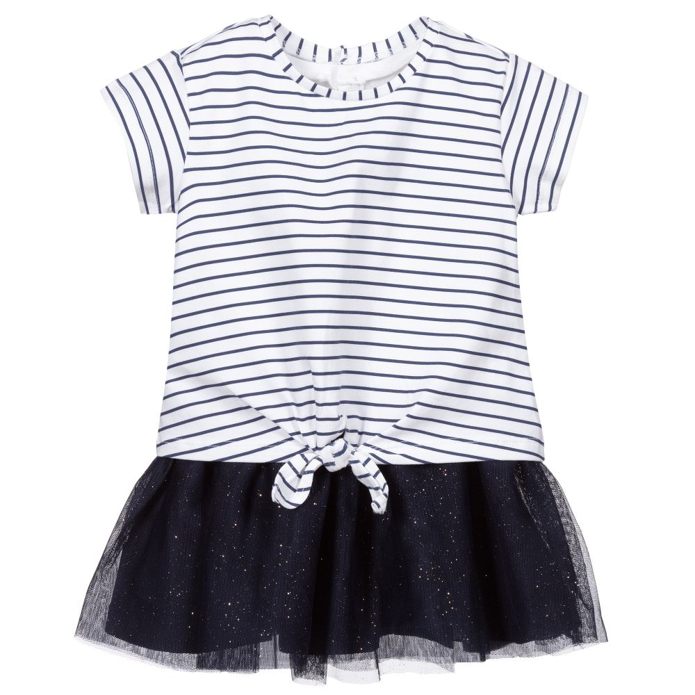 Mayoral-Синий комплект с платьем и топом | Childrensalon Outlet