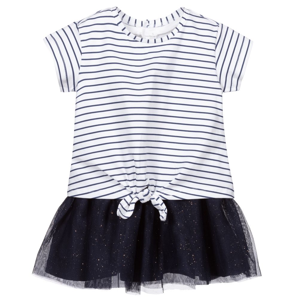 Mayoral - Girls Blue Top & Dress Set | Childrensalon