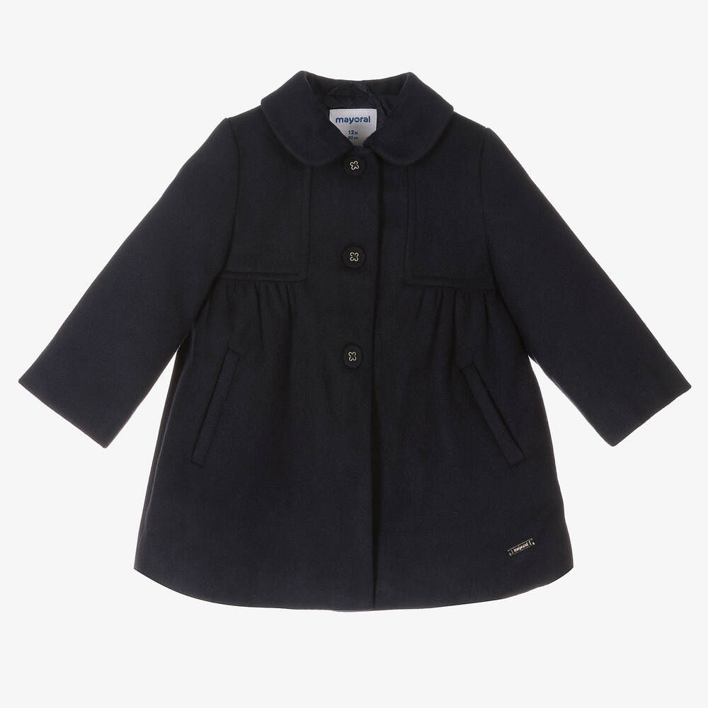 Mayoral - Manteau traditionnel bleu fille | Childrensalon