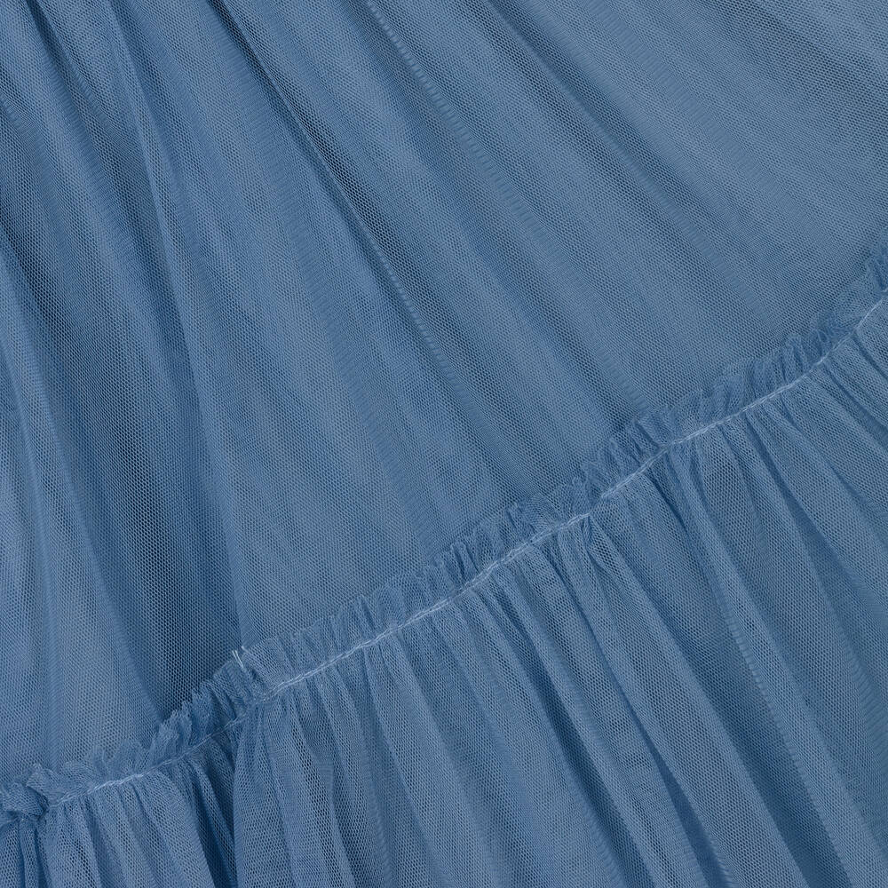 Mayoral-Girls Blue Tulle Dress | Childrensalon Outlet