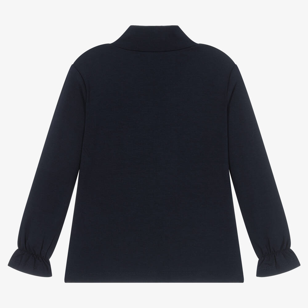 Mayoral-Girls Blue Turtle Neck Top | Childrensalon Outlet