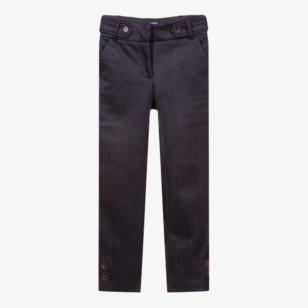 Mayoral - Girls Blue Twill Trousers | Childrensalon