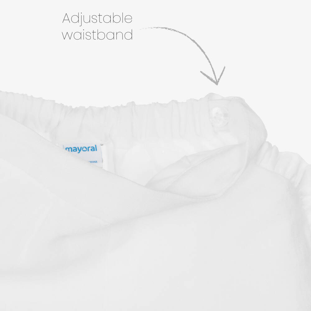 Mayoral-Girls Blue & White Check Linen Short Set | Childrensalon Outlet