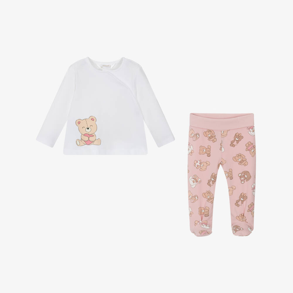 Mayoral Newborn-Girls' Blush Bear-Cotton Sleep Set | Childrensalon Outlet